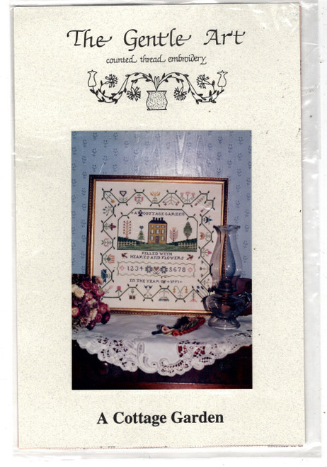 The Gentle Art A Cottage Garden counted Cross Stitch Pattern chartpack. Catherine Theron