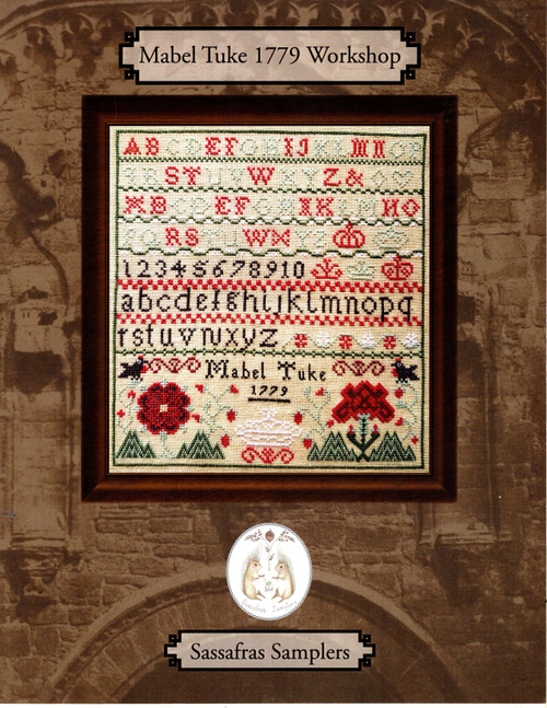 Sassafras Samplers Mabel Tuke 1779 counted Cross Stitch Pattern chartpack