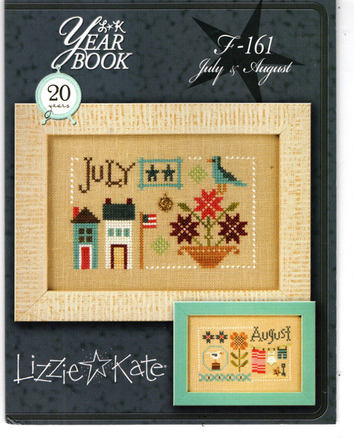 Lizzie Kate Year Book July and August counted cross stitch pattern
