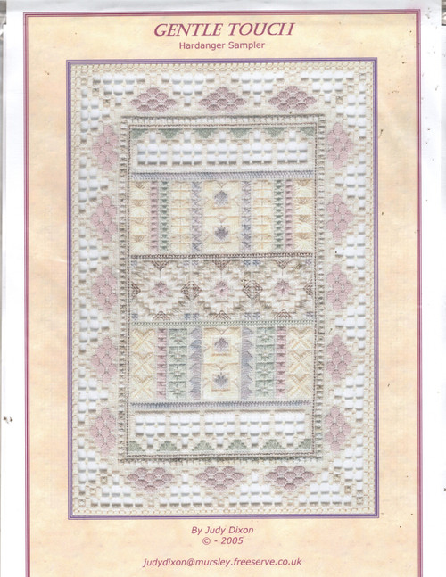 Sew to Be Seen Designs Gentle Touch Hardanger Sampler pattern chartpack. Judy Dixon