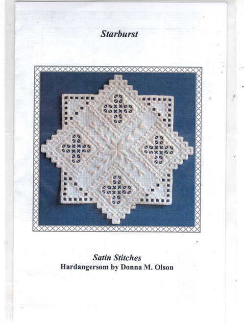 Satin Stitches Starburst counted cross stitch hardanger chartpack. Donna M Olson. Hardangersom