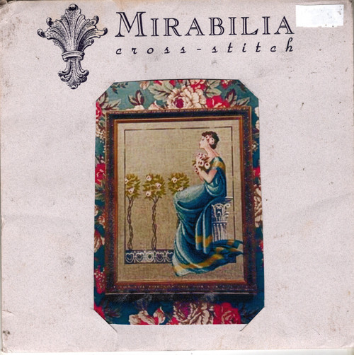 Mirabilia Damask Roses counted cross stitch pattern. Nora Corbett
