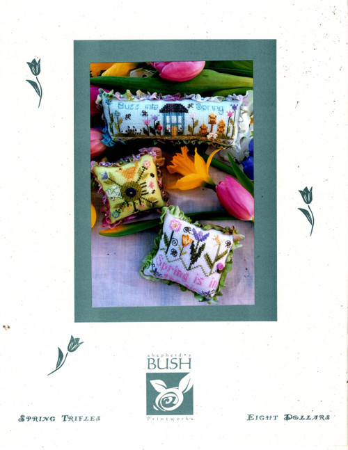 Shepherd's Bush Spring Trifles counted Cross Stitch Pattern leaflet. Teri Richards. Buzz Into Spring, Spring Circle, Spring is in the Air