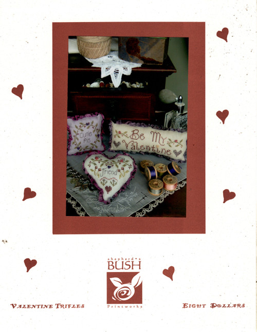 Shepherd's Bush Valentine Trifles counted Cross Stitch Pattern leaflet. Teri Richards. Be My Valentine, For a Friend, Cutie Pie