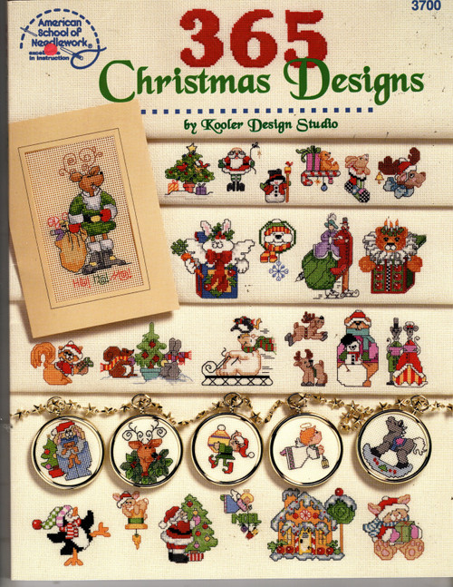 American School of Needlework 365 Christmas Designs Counted Cross Stitch Pattern book. Kooler Design Studio. 152 pages, softcover