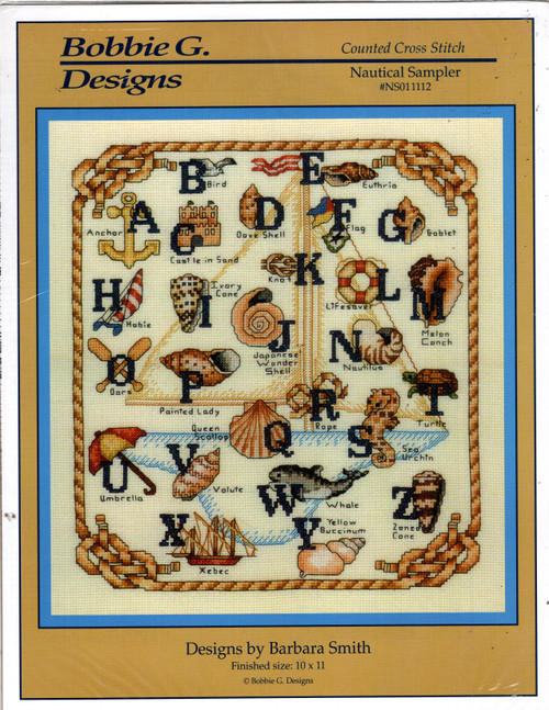 Bobbie G Designs Nautical Sampler counted cross stitch chartpack