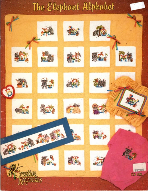 Creative Keepsakes The Elephant Alphabet counted Cross Stitch Pattern booklet. Betty Shelton. An Elephant for each letter of the alphabet