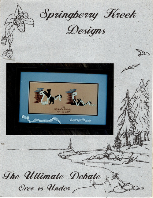 Springberry Kreek Designs The Ultimate Debate Over vs Under Counted Cross Stitch Pattern leaflet