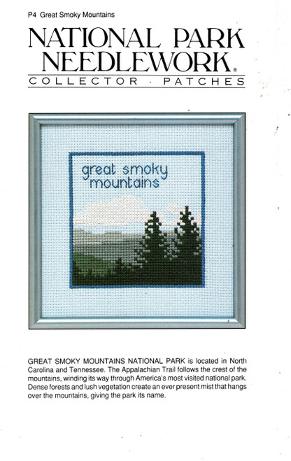Fulmer Craft National Park Needlework Great Smoky Mountains National Park counted cross stitch chart. National Park Needlework Collectors Patches. Cheri Fulmer