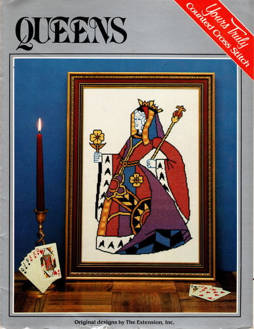 Yours Truly Queens Counted cross stitch pattern leaflet. The Extensions Inc. Queen of Hearts, Queen of Spades Yours Truly Queens Counted cross stitch pattern leaflet. The Extensions Inc. Queen of Hearts, Queen of Spades