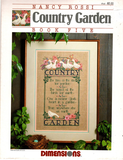 Dimensions Country Garden counted cross stitch leaflet. Nancy Rossi Dimensions Country Garden counted cross stitch leaflet. Nancy Rossi