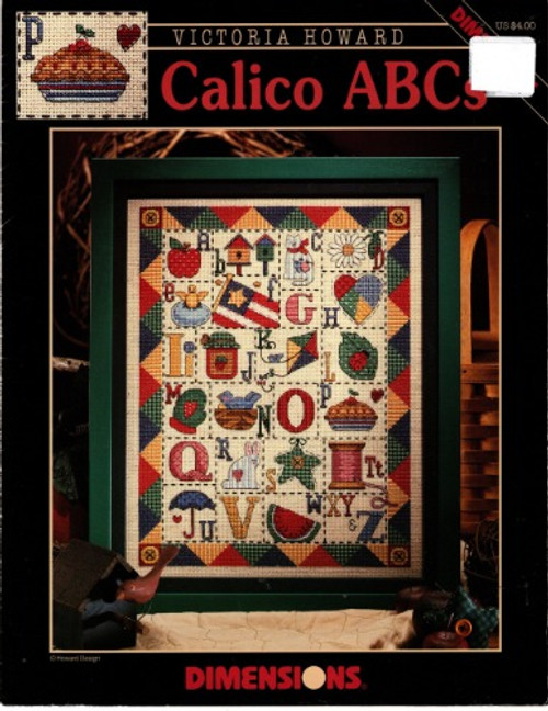 Dimensions Calico ABC'S counted cross stitch leaflet. Victoria Howard