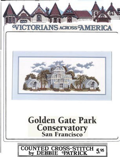 Debbie Patrick Victorians Across America Golden Gate Park Conservatory San Francisco cross stitch leaflet.