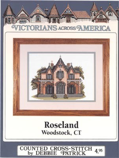 Debbie Patrick Roseland, Woodstock, Connecticut cross stitch leaflet. Victorians Across America