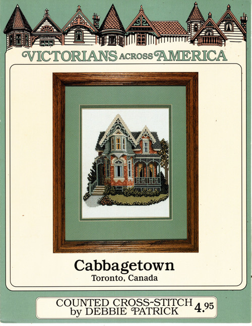 Debbie Patrick Cabbagetown Toronto Canada counted cross stitch leaflet. Victorians Across America