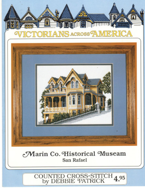 Debbie Patrick Marin County Historical Society Museum San Rafael California counted cross stitch leaflet. Victorians Across America