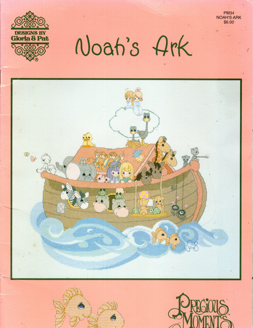 Designs by Gloria & Pat Precious Moments Noah's Ark Counted Cross Stitch Pattern booklet. Designs by Gloria & Pat Precious Moments Noah's Ark Counted Cross Stitch Pattern booklet.