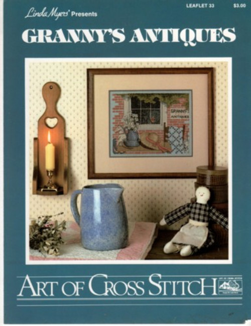 Art of Cross Stitch Granny's Antiques Linda Myers counted cross stitch leaflet