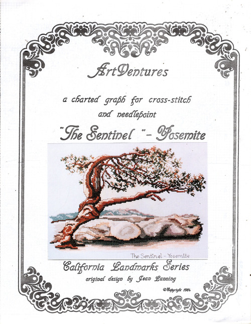 Art Ventures The Sentinel Yosemite California Landmark Series counted cross stitch pattern. Jean Lanning