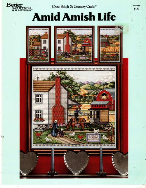 BH&G Cross Stitch & Country Crafts Amid Amish Life Counted Cross Stitch Pattern leaflet