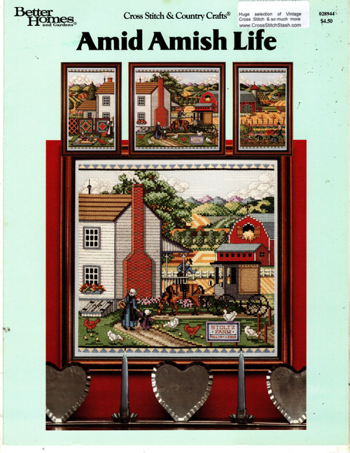 BH&G Cross Stitch & Country Crafts Amid Amish Life Counted Cross Stitch Pattern leaflet