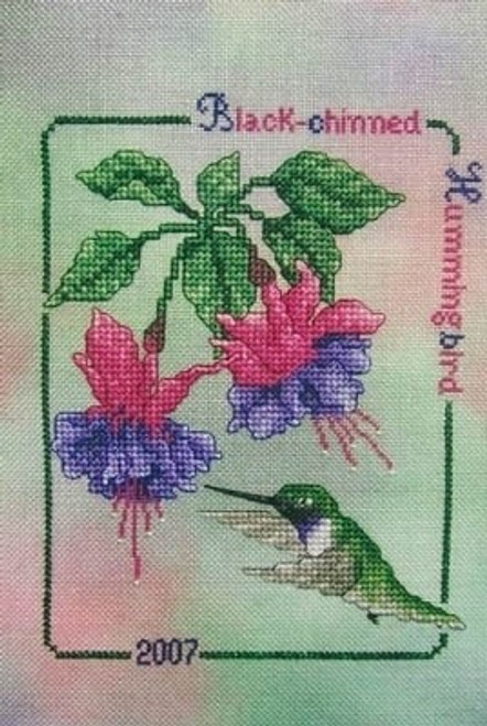 Crossed Wing COMMEMORATIVE HUMMINGBIRDS 2007 Black-chinned Hummingbird