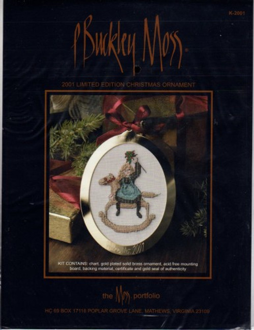 P Buckley Moss 2001 Limited Edition Christmas Ornament cross stitch kit.