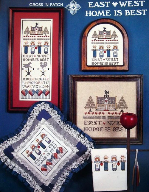 Cross 'N Patch East West Home is Best Counted Cross Stitch Pattern leaflet. Emie Bishop