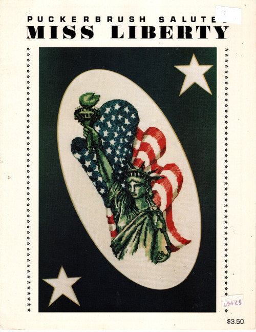 Puckerbrush Salutes Miss Liberty counted cross stitch leaflet. Miss Liberty, The Lady in the Harbor