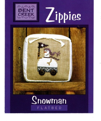 Bent Creek Zippies Snowman Flatbed counted cross stitch pattern leaflet