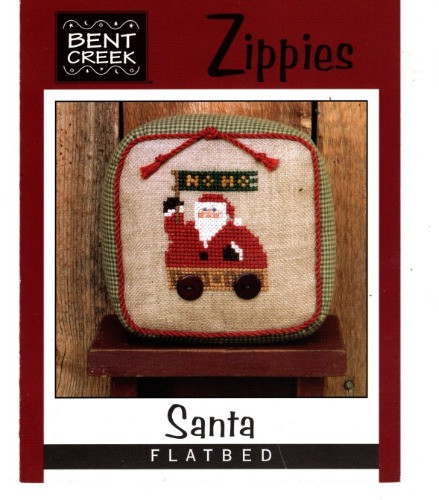 Bent Creek Zippies Santa Flatbed counted cross stitch pattern leaflet