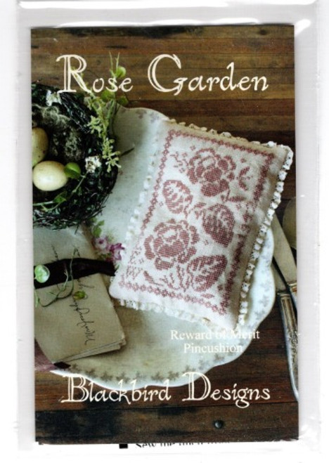 Blackbird Designs ROSE GARDEN Reward of Merit Pincushion