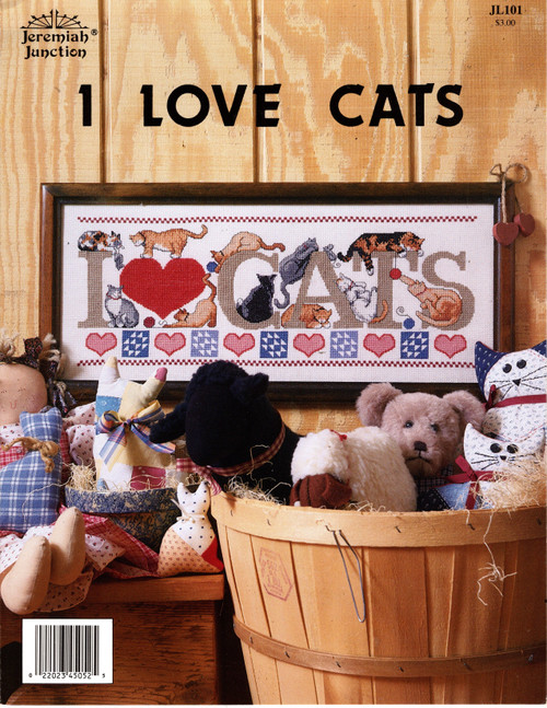 Jeremiah Junction I Love Cats counted cross stitch leaflet. Linda Coleman Jeremiah Junction I Love Cats counted cross stitch leaflet. Linda Coleman