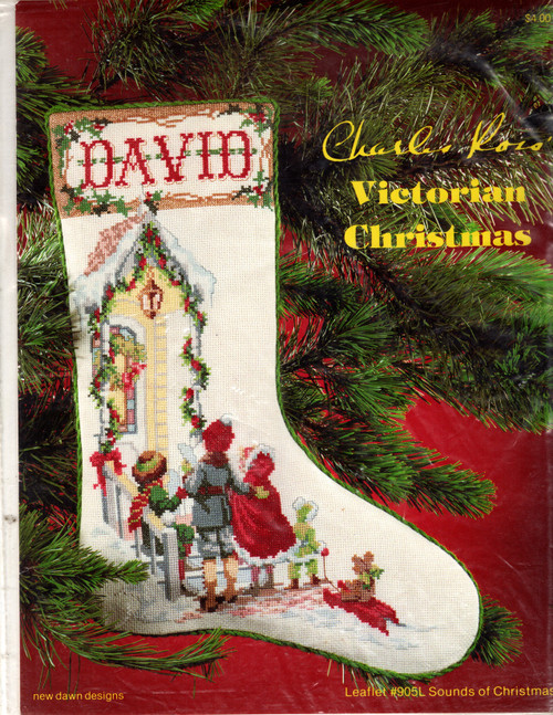 New Dawn Designs Charles Ross Victorian Christmas Stockings Sounds of Christmas cross stitch chartpack