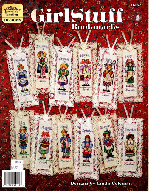 Jeremiah Junction Girl Stuff Bookmarks counted cross stitch leaflet. Linda Coleman