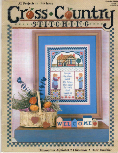 Cross Country Stitching Premier Issue Cross Stitch Pattern magazine. Linda Coleman