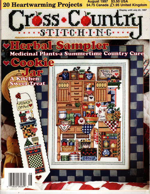 Cross Country Stitching August 1997 Cross Stitch Pattern magazine. Linda Coleman