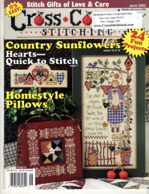 Cross Country Stitching June 2000 Cross Stitch Pattern magazine.
