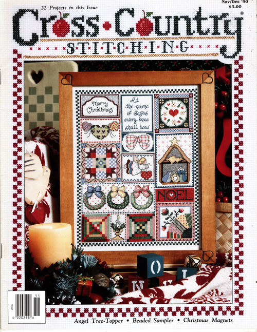 Cross Country Stitching November/December 1990 Cross Stitch Pattern magazine. Linda Coleman