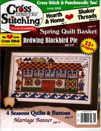Cross Country Stitching June 2006 Cross Stitch Pattern magazine. Linda Coleman