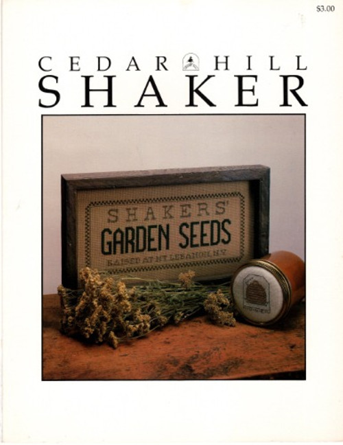 Cedar Hill Shaker Garden Seeds Cross Stitch Pattern leaflet. Garden Seeds, Honey Label.