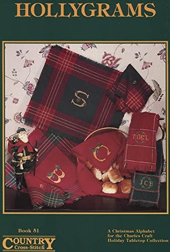 Country Cross Stitch Hollygrams Counted Cross Stitch Pattern leaflet. A Christmas Alphabet