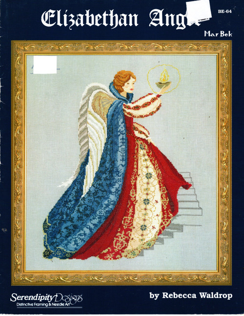 Serendipity Elizabethan Angel MarBek Counted cross stitch pattern leaflet. Rebecca Waldrop