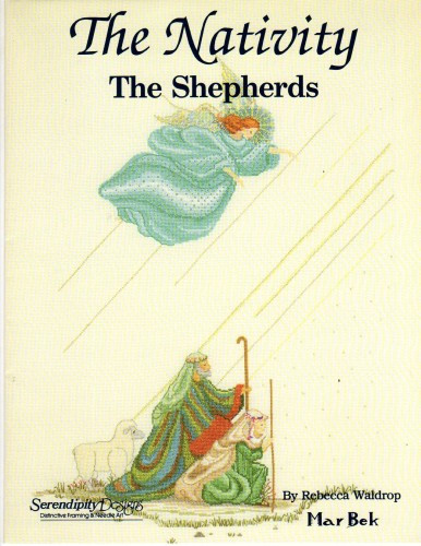 Serendipity The Nativity The Shepherds Mar Bek counted cross stitch leaflet. Rebecca Waldrop.