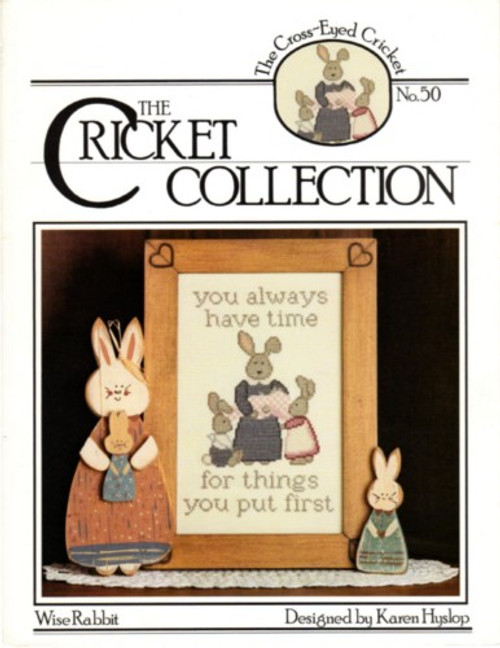 The Cross-Eyed Cricket Collection Wise Rabbit No. 50 counted cross stitch leaflet The Cross-Eyed Cricket Collection Wise Rabbit No. 50 counted cross stitch leaflet