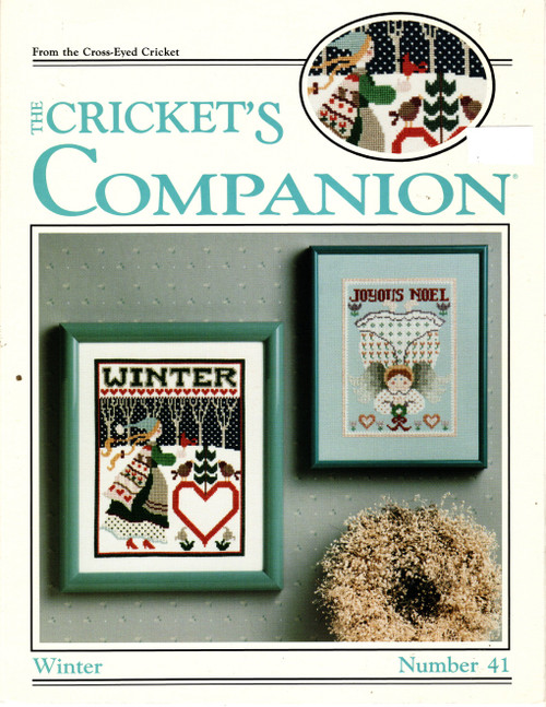 The Cross-Eyed Cricket Collection The Cricket's Companion Winter No. 41 cross stitch leaflet. Retired. Winter, Winter Angel