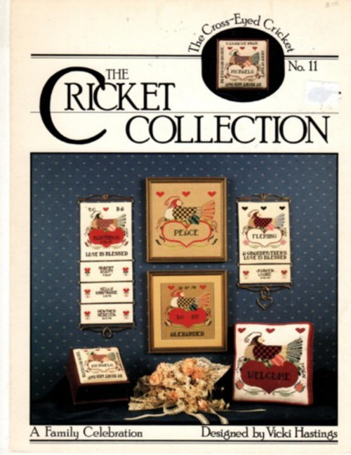 The Cross-Eyed Cricket Collection A Family Celebration No. 11 cross stitch leaflet. Vicki Hastings