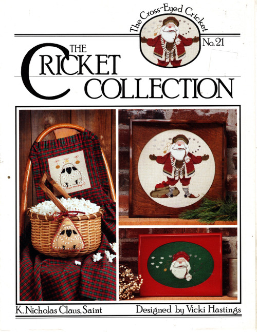 The Cross-Eyed Cricket Collection K Nicholas Claus No. 21 cross stitch chartpack. Vicki Hastings. K Nicholas Claus, Baaa Humbug