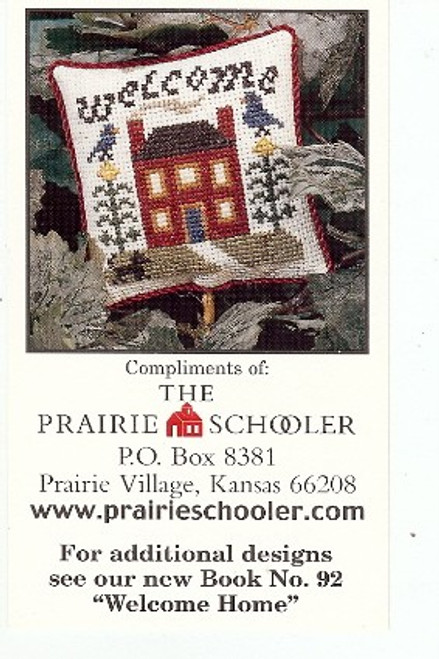 The Prairie Schooler WELCOME HOUSE mini promo card