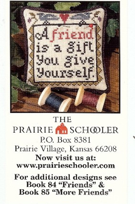 The Prairie Schooler A FRIEND IS A GIFT mini promo card